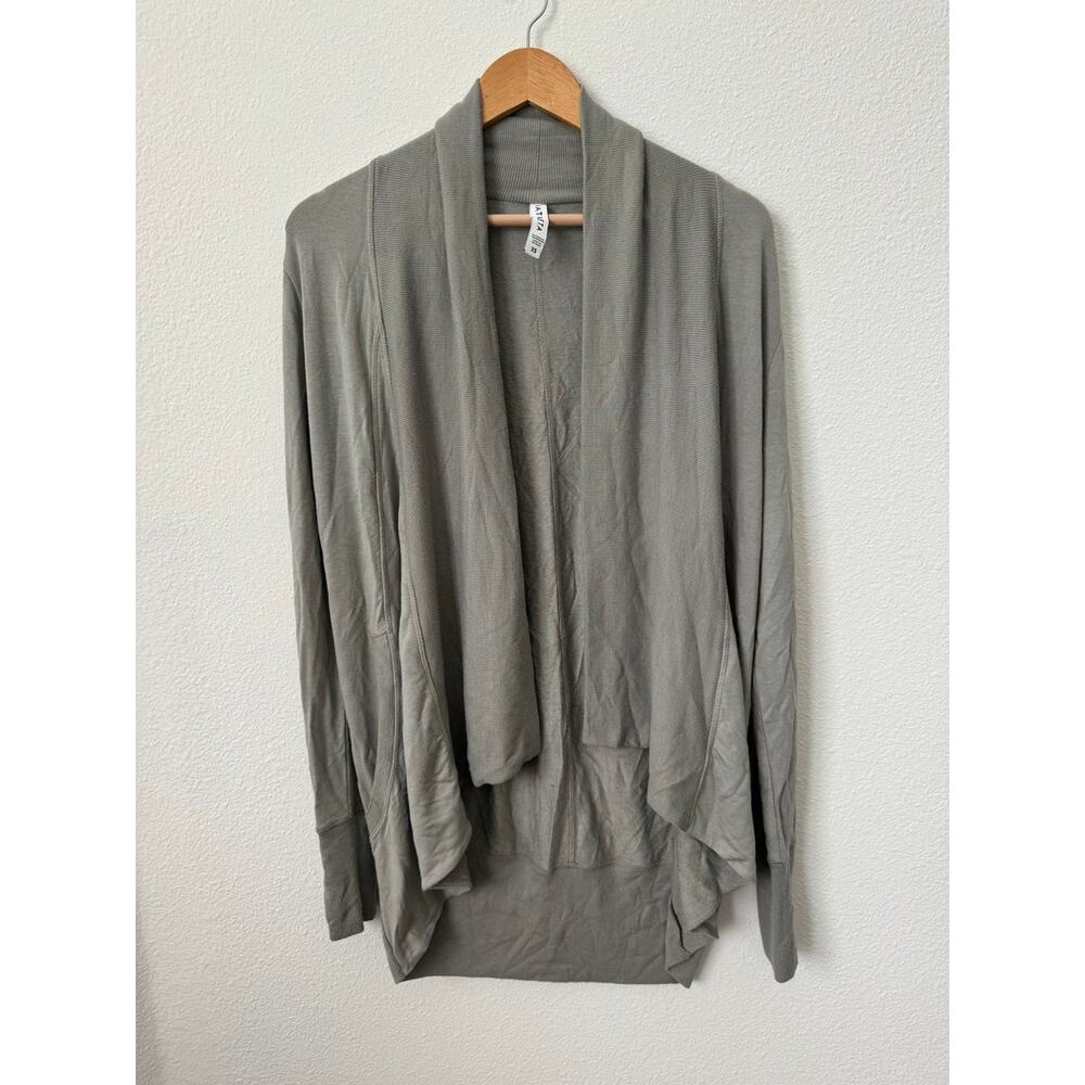 Athleta Open Front- Yoga Sweater- Grey Green- Size XS-A126